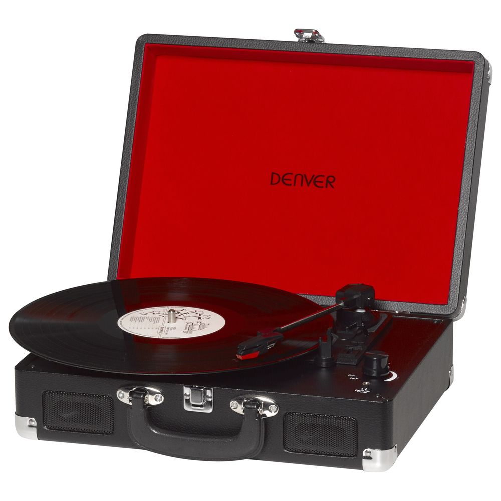 Denver Electronics VPL-120 Portable Turntable with Built-in Speakers - Black
