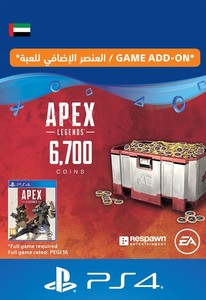 Apex Legends 6000 + 700 Bonus Apex Coins for Sony PlayStation - (UAE) (Digital Code)