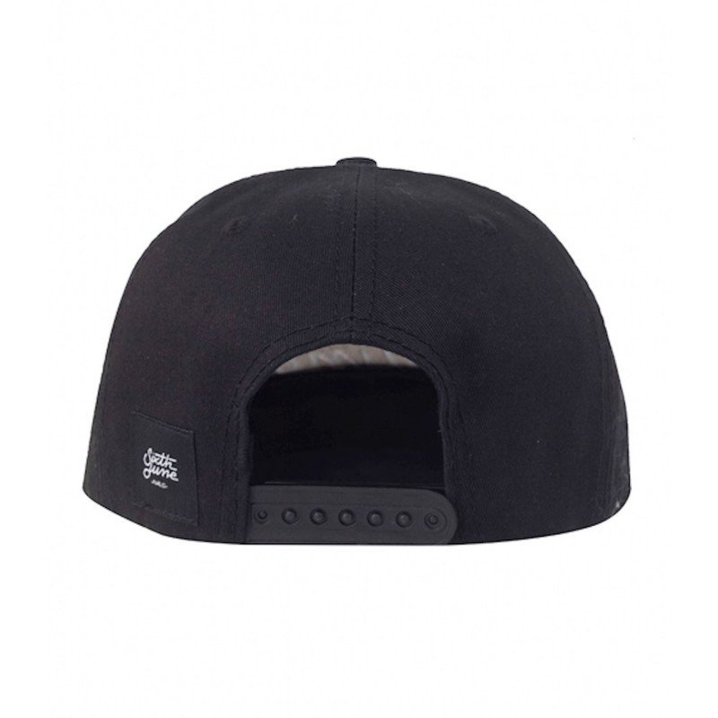 Sixth June Curved Cap With Logo Black