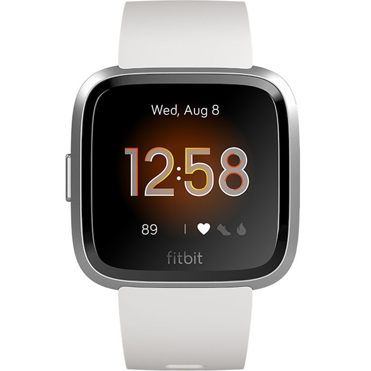 Fitbit Versa Lite Smartwatch White/Silver Aluminum