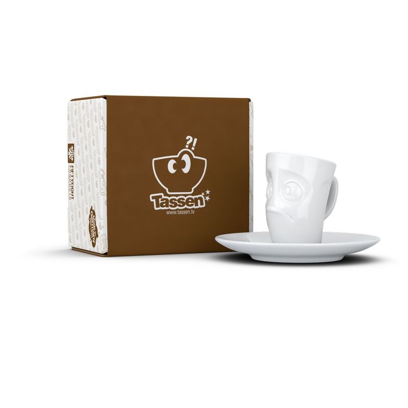 58 Products Tassen Espresso Mug with Handle Buffled White 100ml