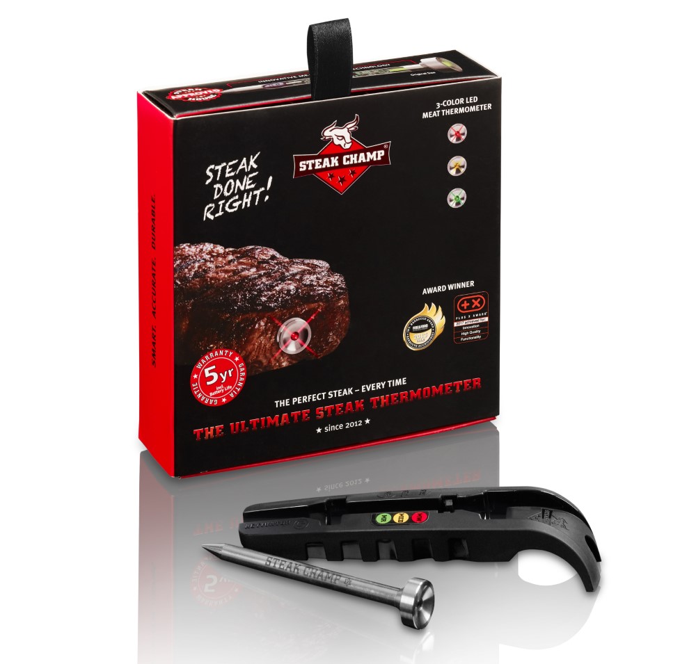 New Steakchamp 3-Color Meat Thermometer
