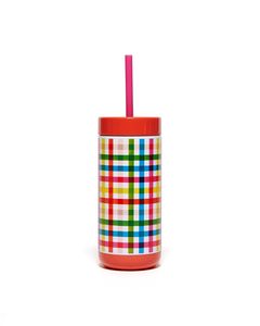 Ban.do Stainless Steel Tumbler with Straw Block Party
