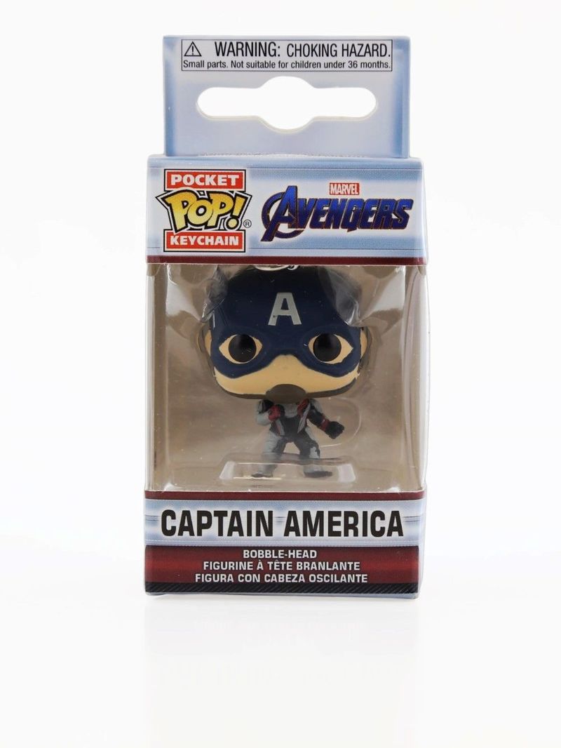 Funko POP Keychains Avengers End Game Captain America Team Suit Vinyl Figure