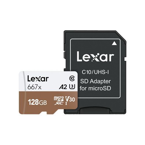 Lexar Professional 128 GB 667X microSDXC UHS-I Memory Card