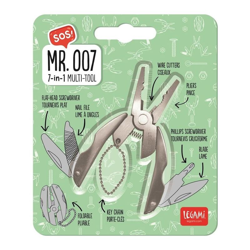 Legami Sos Mr.007 - 7-In-1 Multi-Tool
