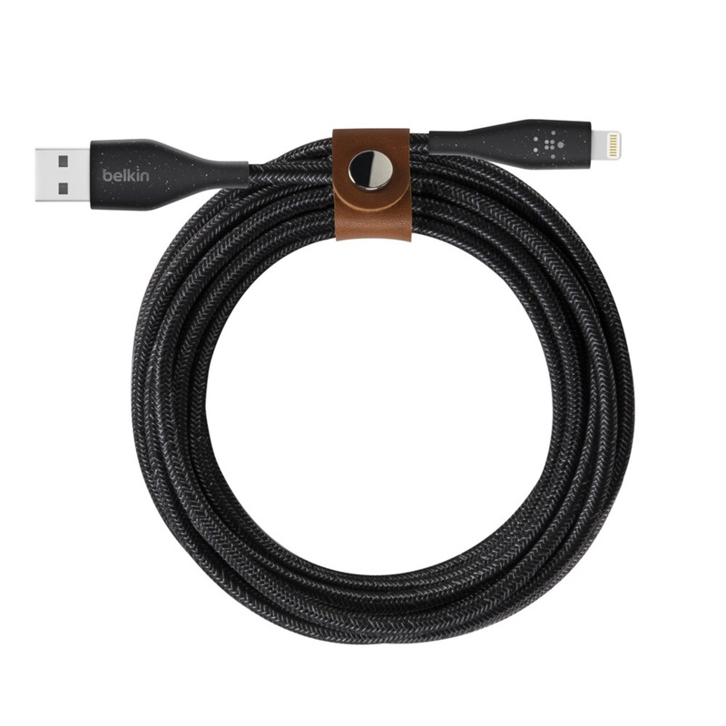 Belkin DuraTek Plus Lightning to USB-A Cable 3m Black with Strap