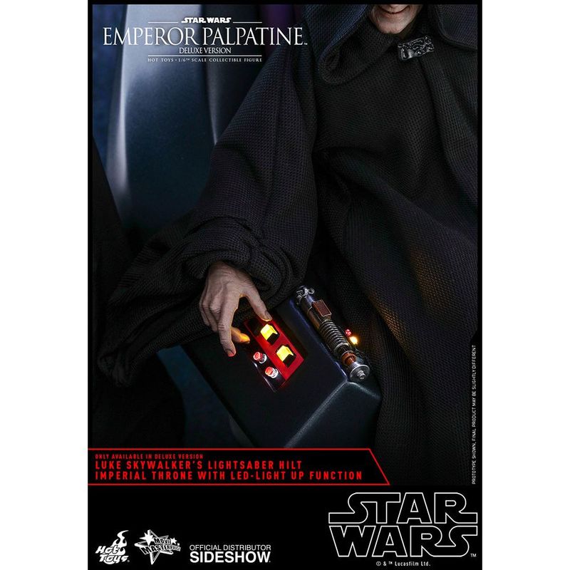 Hot Toys Star Wars Episode VI Emperor Palpatine Deluxe Version Sixth Scale Figure 12 Inches