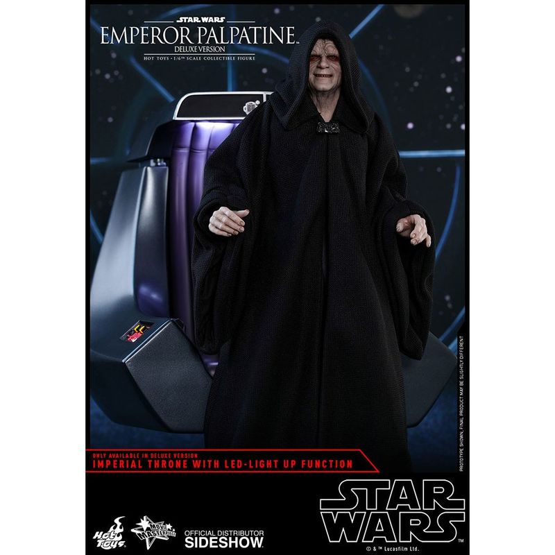 Hot Toys Star Wars Episode VI Emperor Palpatine Deluxe Version Sixth Scale Figure 12 Inches