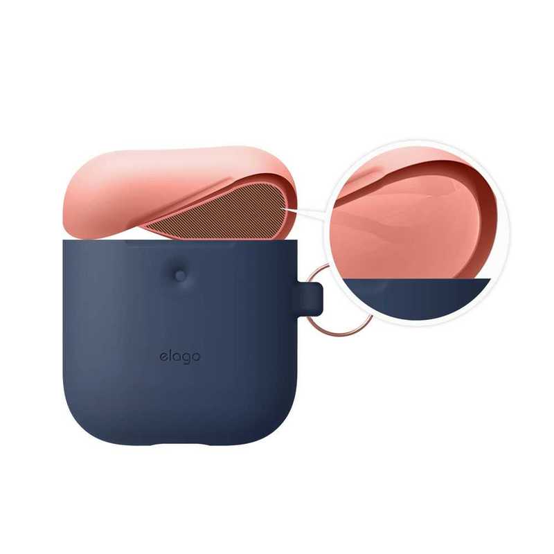Elago Duo Hang Case Jean Indigo/Peach/Grey for AirPods