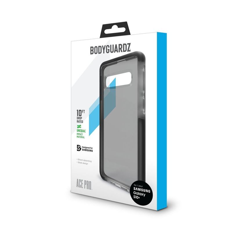BodyGuardz Ace Pro Case Smoke Black for Galaxy S10+