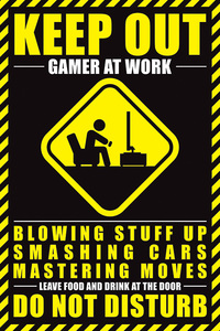 Gamer At Work Do Not Disturb Maxi Poster (61 x 91.5 cm)