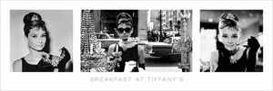 Audrey Hepburn Breakfast At Tiffany's B&W Slim Poster (30.5 x 91.5 cm)