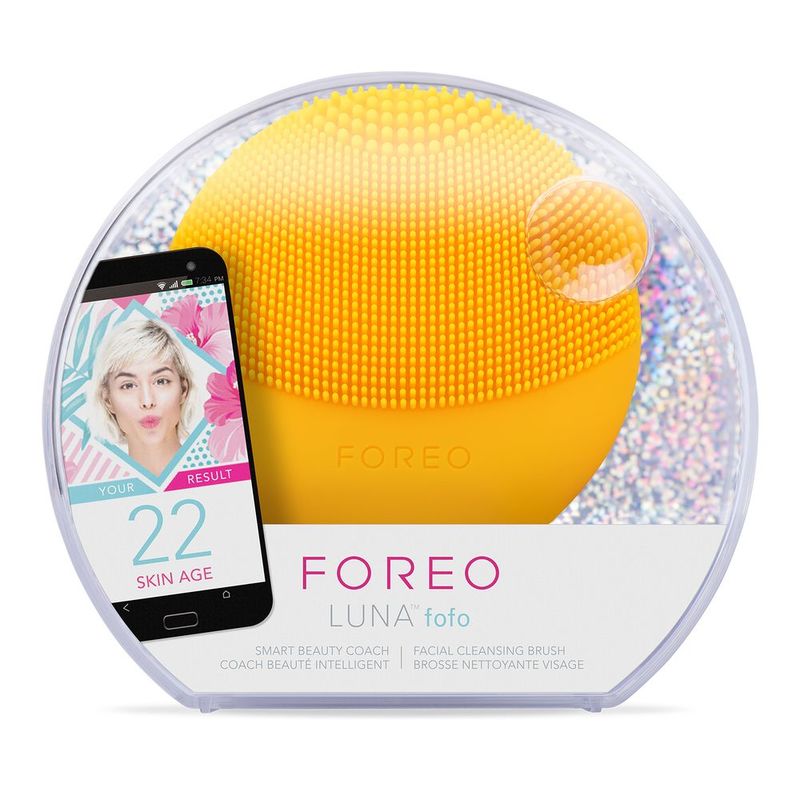 Foreo Luna Fofo Smart Cleansing Massager & Skin Analyzer Sunflower Yellow