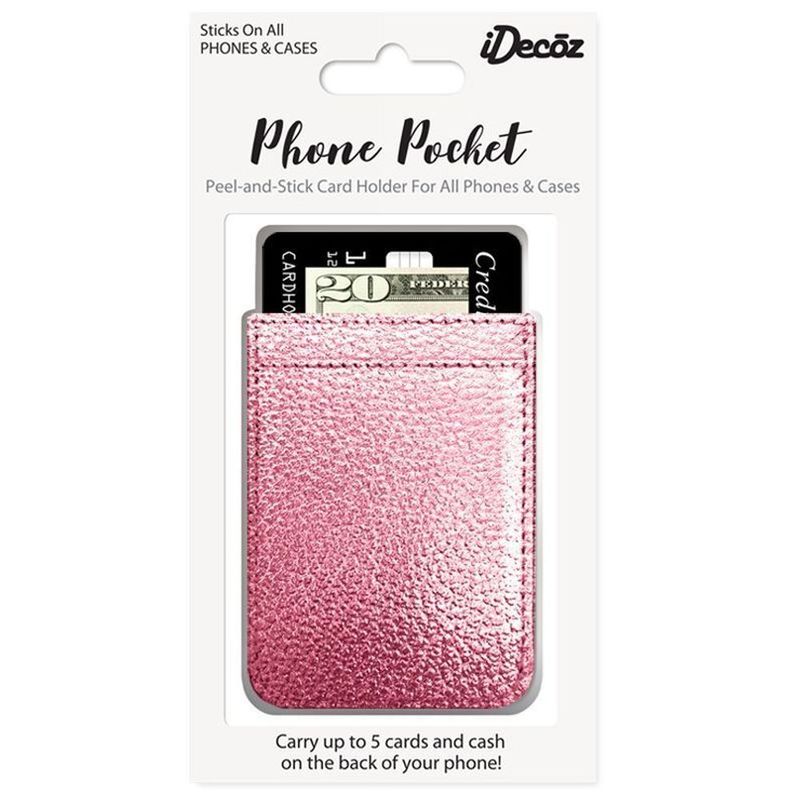 iDecoz Rose Gold Leather Phone Pocket