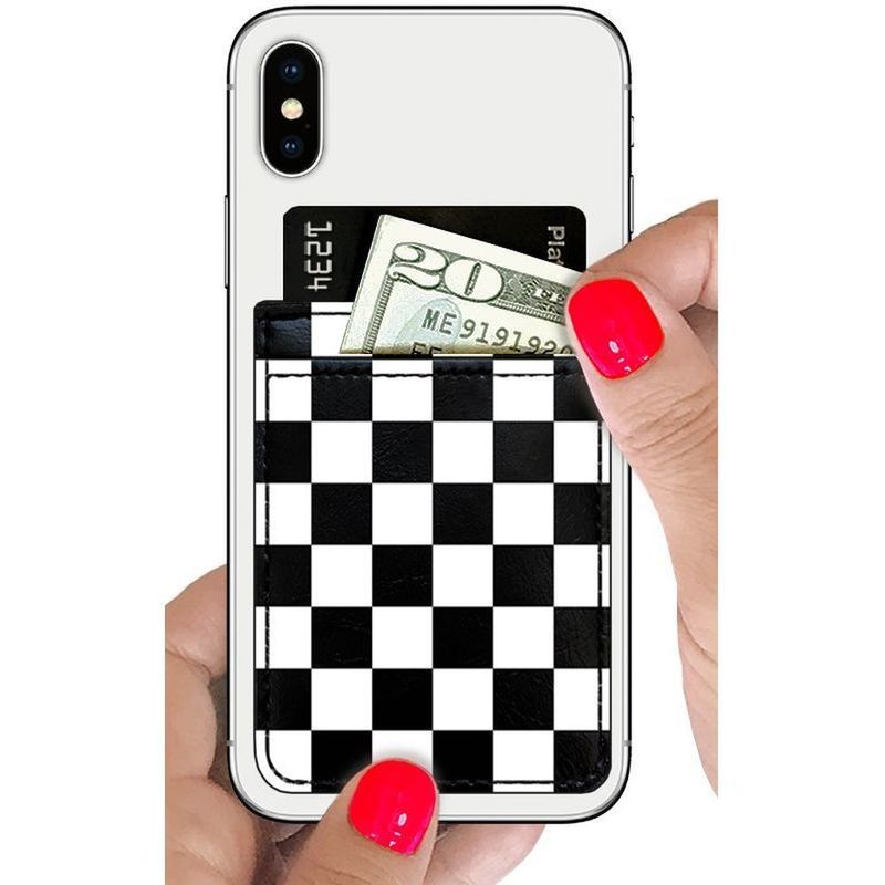 iDecoz Checkered Leather Phone Pocket