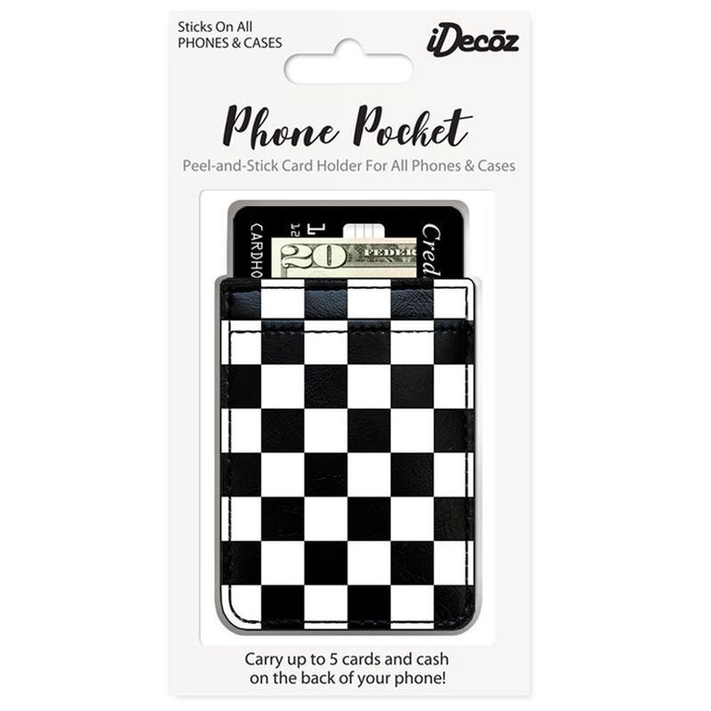 iDecoz Checkered Leather Phone Pocket