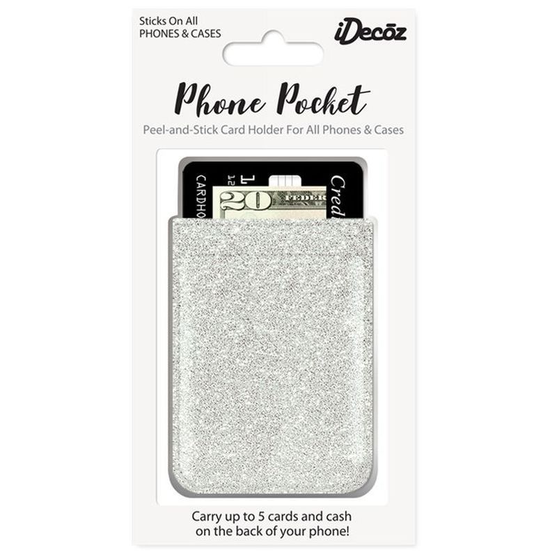 iDecoz Silver Glitter Phone Pocket
