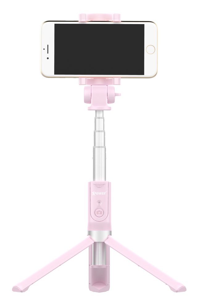 XPower W10 Pink Bluetooth Tripod Selfie Stick