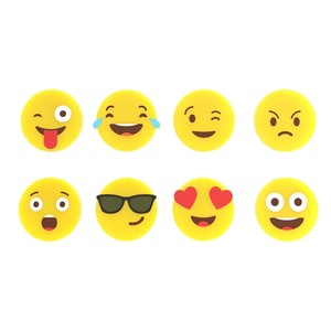 Balvi Glass Marker Emoji (Set of 8)
