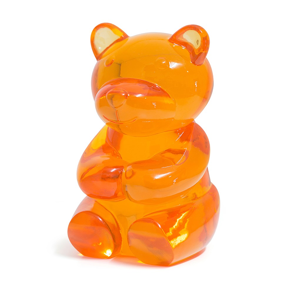 Balvi Yummy Bear Transparent Orange Bookend