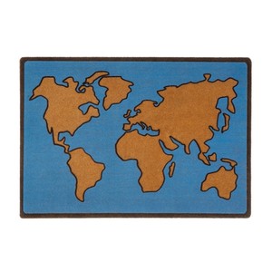 Balvi World Map Blue Doormats (45 x 65 cm)