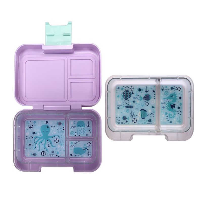 Munchbox Munchi Snack Periwinkle Purple/Mint Lunchbox
