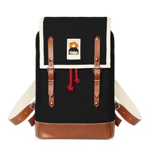 Ykra Matra Mini Leather Strap Black Backpack