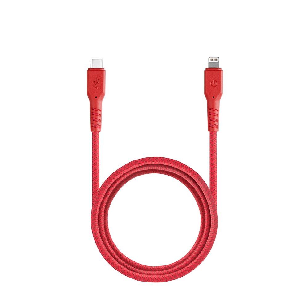 Energea Fibratough USB-C to Lightning Cable 1.5M Red