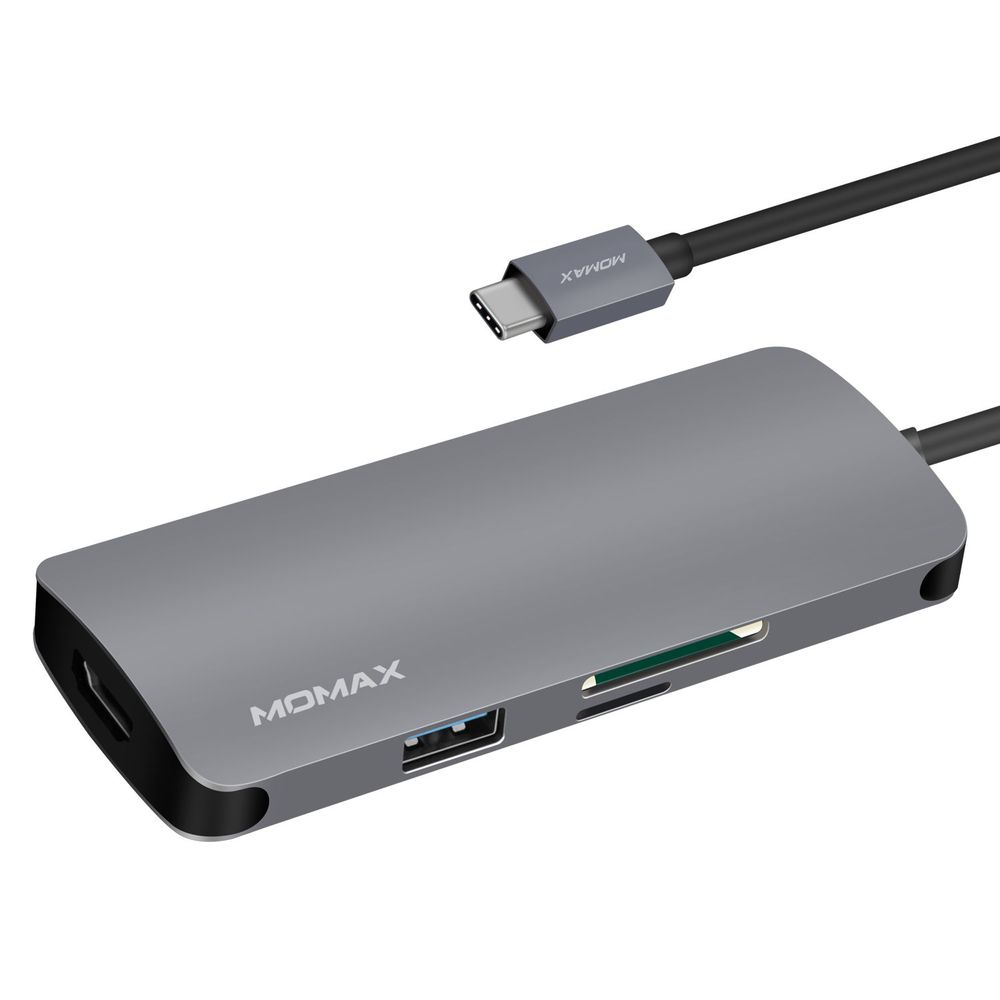 Momax 7-In-1 USB-C Hub Space Grey