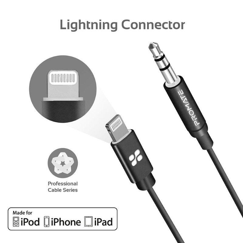 Promate Audiolink LT1 MFi Certified Lightning to 3.5mm 1M