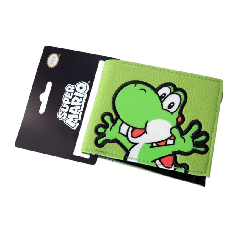 Nintendo Yoshi Pvc Patch Bifold Wallet Green