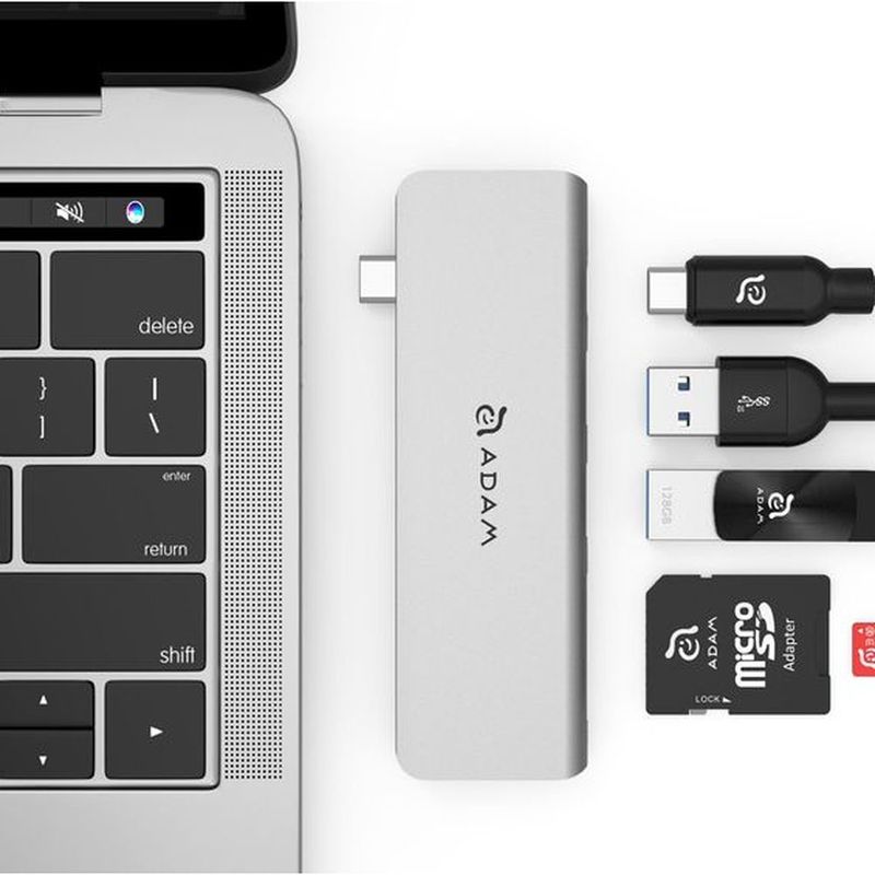 Adam Elements Casa Hub 5E USB-C 5-In-1 Card Reader Grey