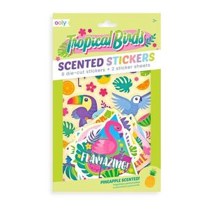 OOLY Scented Scratch Stickers Tropical Birds