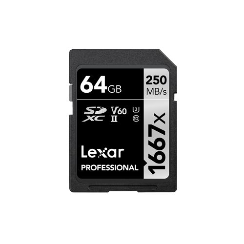 Lexar Professional 64GB 1667X SDHC/SDXC UHS-I Memory Card