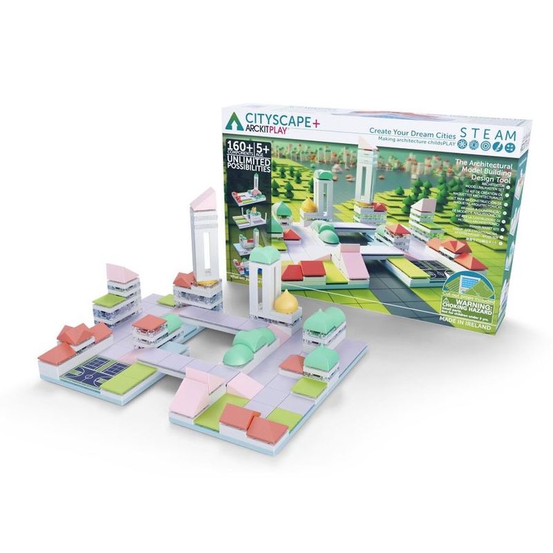 Arckit Play Cityscape+ Architectural Model Building Kit (160+ Pieces)