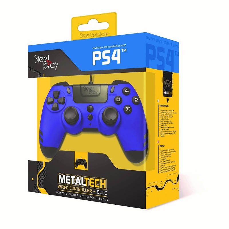 Steelplay Metaltech Wired Controller Blue for PS4