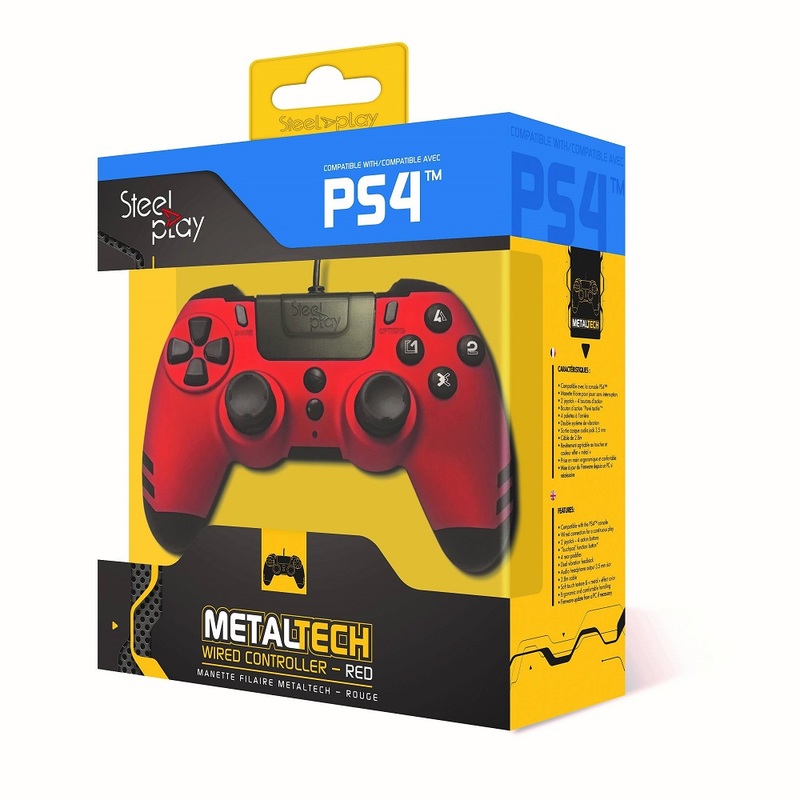 Steelplay Metaltech Wired Controller Red for PS4