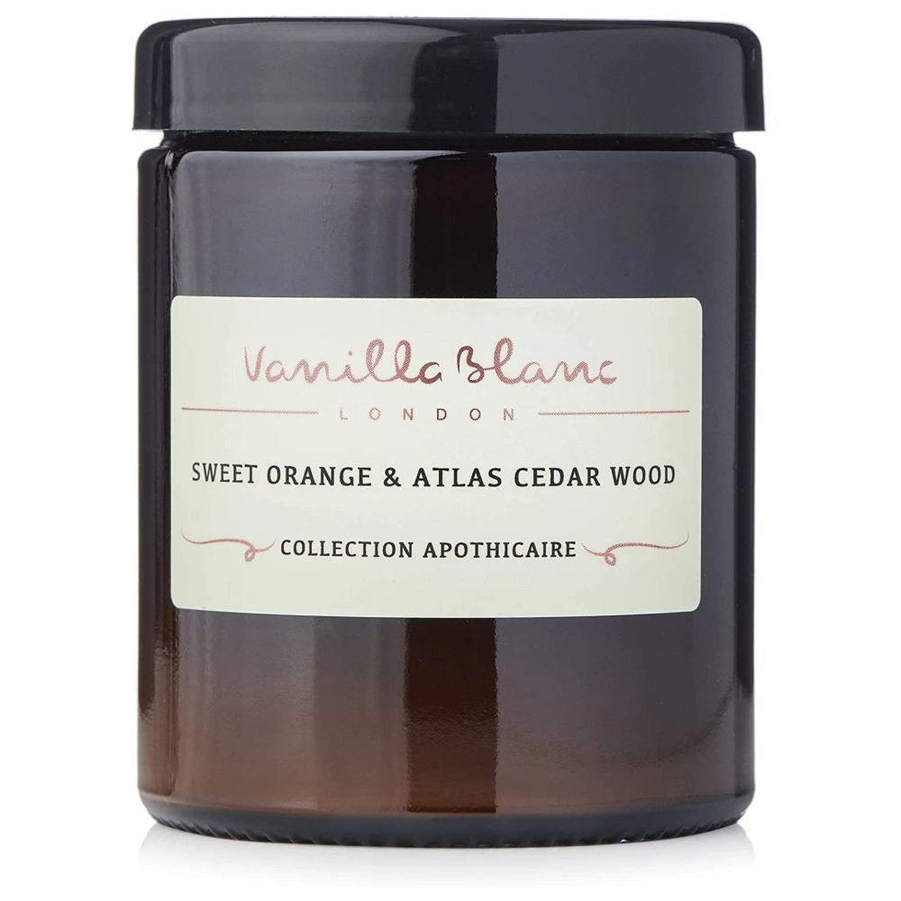 Vanilla Blanc Organic Coconut Candle Sweet Orange & Atlas Cedarwood 120 ml