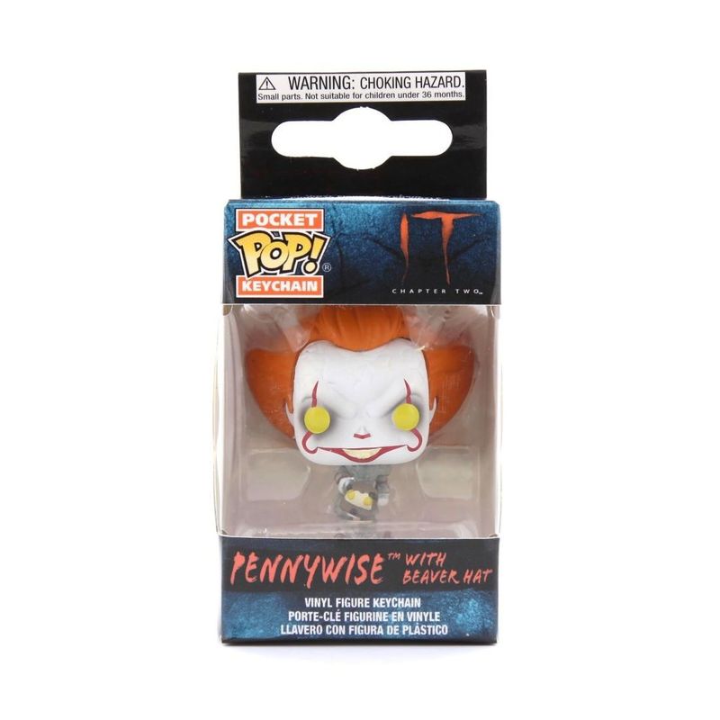 Funko Pocket Pop! IT Chapter 2 Pennywise with Beaver Hat 2-Inch Vinyl Figure Keychain