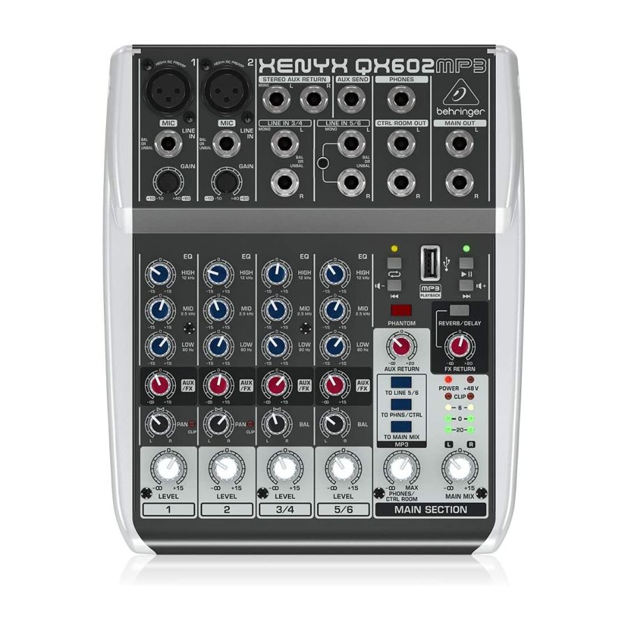 Behringer QX602-MP3 6 Channels Mixer