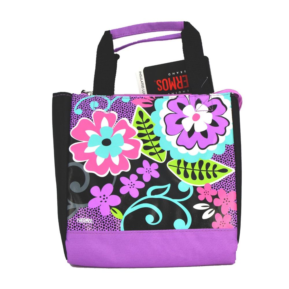 Thermos Black Floral Lunch Bag Kids' Lunch Bag