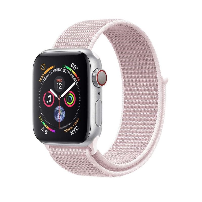 Promate Fibro-38 Light Pink Sporty Nylon Mesh Weave Adjustable Strap for 38mm Apple Watch (Compatible with Apple Watch 38/40/41mm)