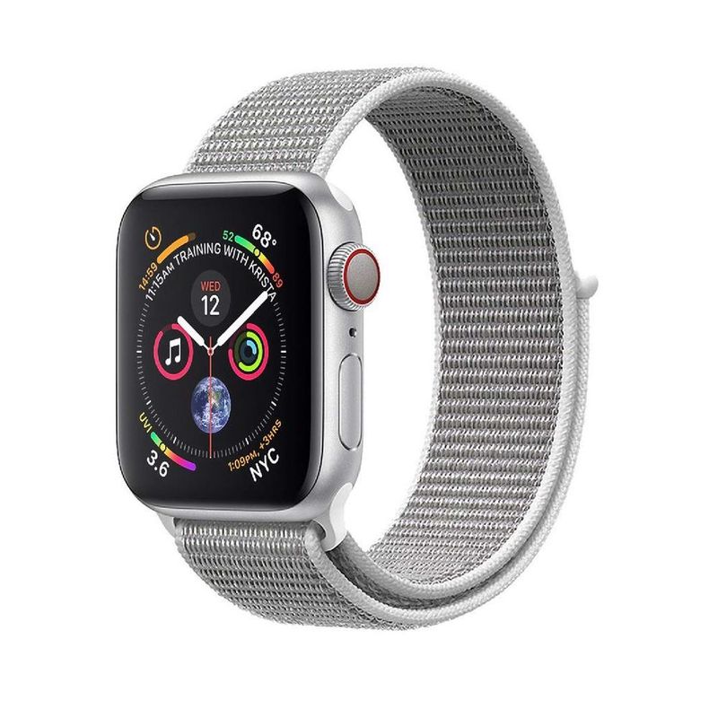 Promate Fibro-42 White Sporty Nylon Mesh Weave Adjustable Strap for 42mm Apple Watch (Compatible with Apple Watch 42/44/45mm)