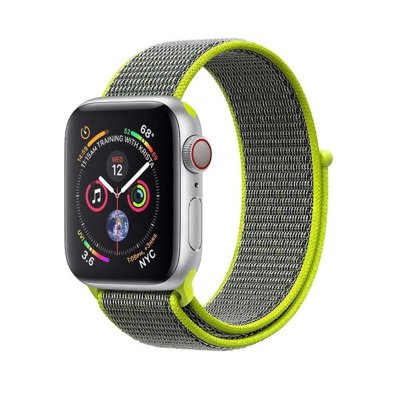 Promate Fibro-42 Green Sporty Nylon Mesh Weave Adjustable Strap for 42mm Apple Watch (Compatible with Apple Watch 42/44/45mm)