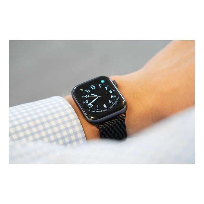 Uniq Dante Mesh Steel Strap 44mm Midnight Black for Apple Watch S4 (Compatible with Apple Watch 42/44/45mm)