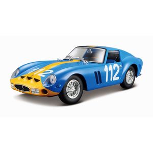 BBurago Ferrari 250 GTO Blue/Yellow 1.24 Scale Model Car