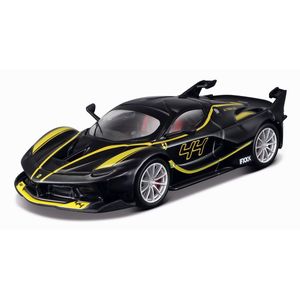 BBurago Ferrari FXX K Black/Yellow 1.43 Scale Model Car