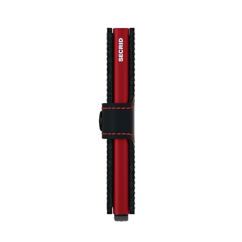 Secrid Miniwallet Leather Wallet Matte Black & Red