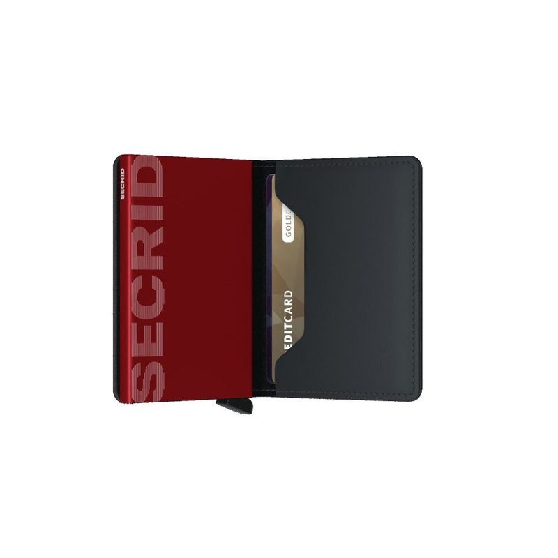 Secrid Slimwallet Leather Wallet Matte Black & Red